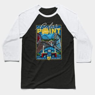 CEDAR POINT VIBES AMERICA’S ROLLER COAST Baseball T-Shirt